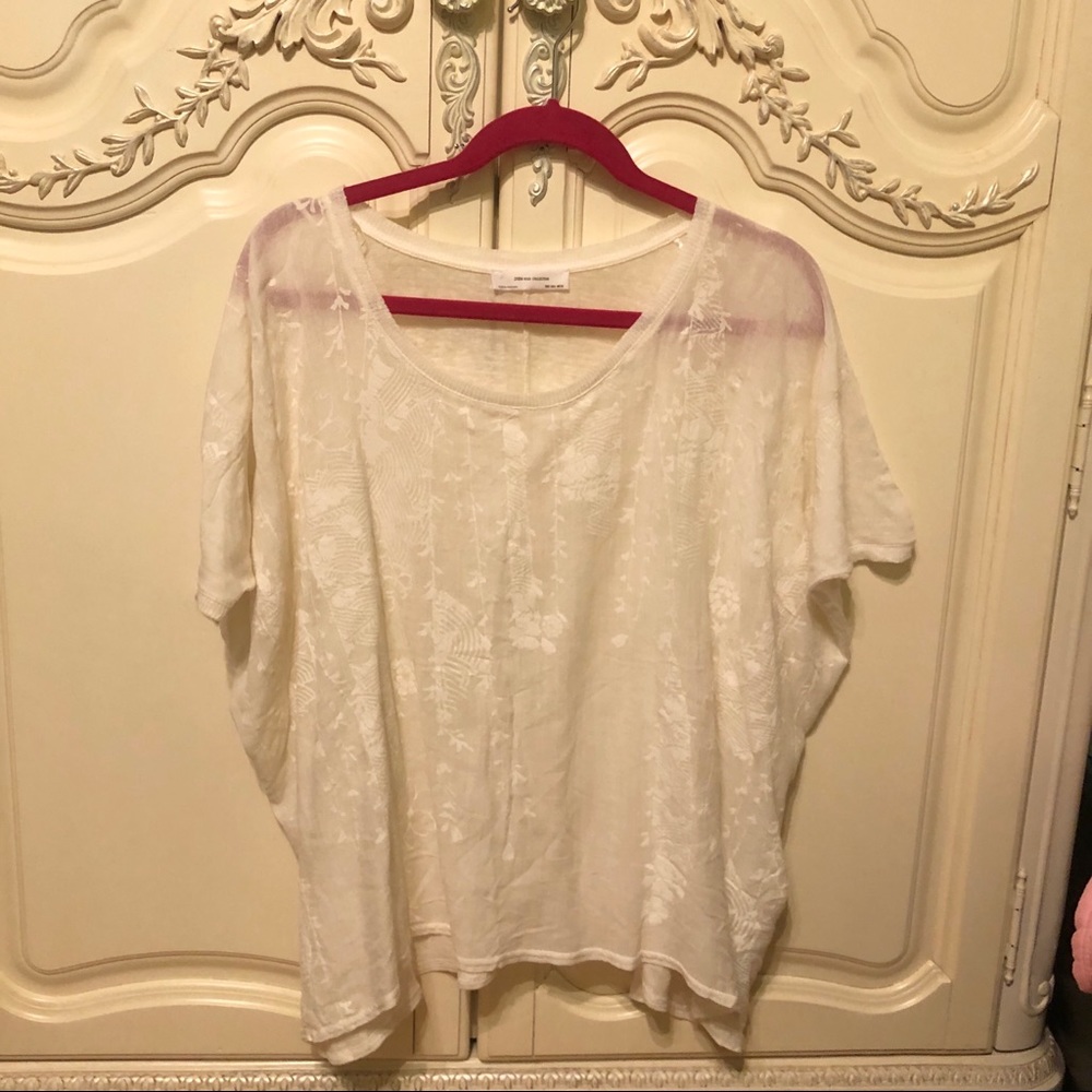 Zara | Oversized Burnout Dolman Tee